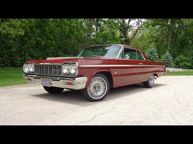 1964 Chevrolet Impala Super Sport SS Hardtop 327 Burgundy & Ride