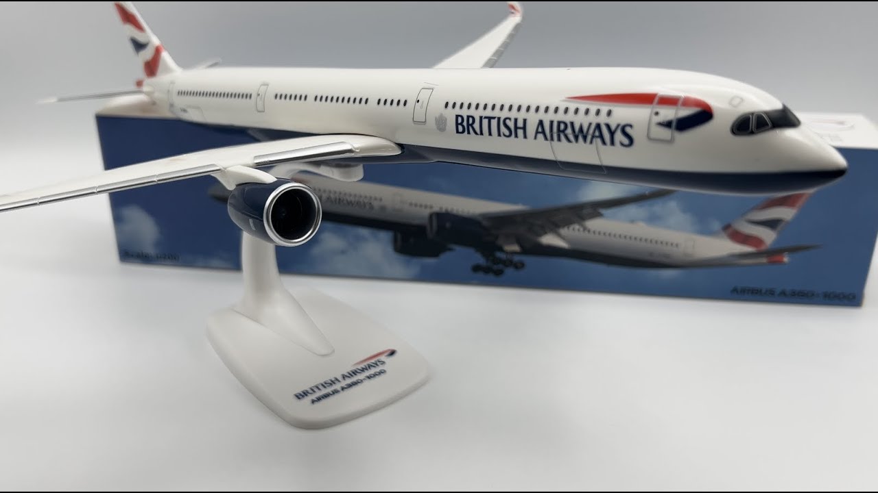 PPC British Airways Airbus A350-1000 1:200 Scale Snap-Fit Model