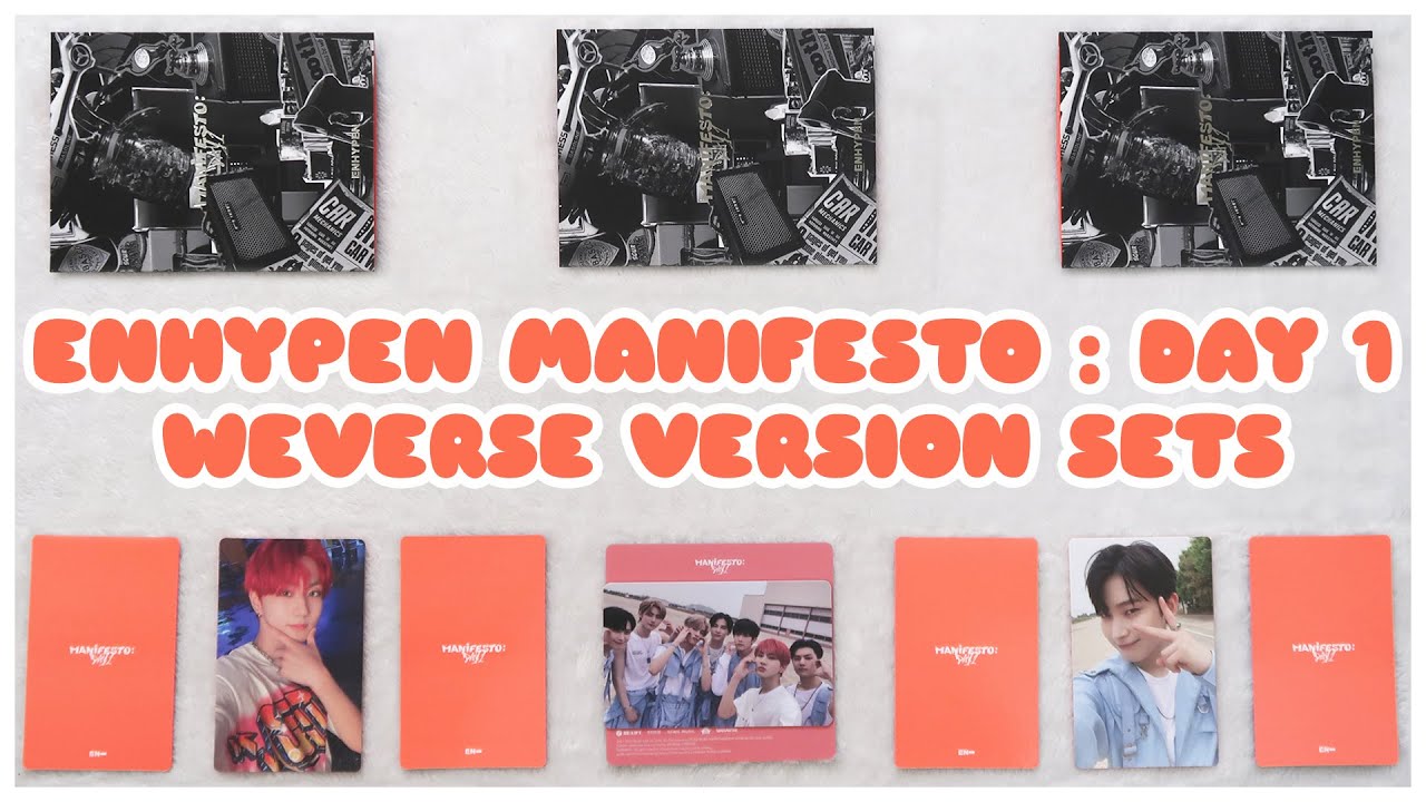 ✨unboxing enhypen manifesto day 1 weverse version qr code digital
