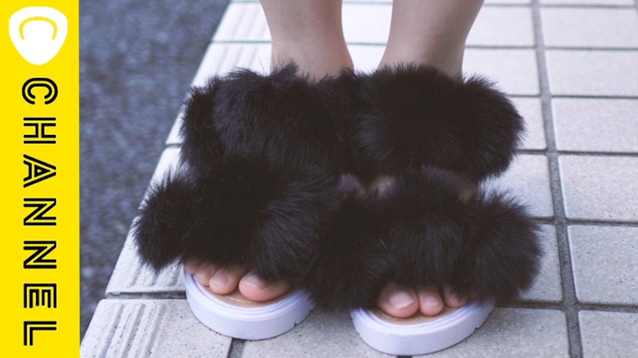 リメイク】夏サンダルを秋仕様に♡ファーサンダルのつくり方｜C