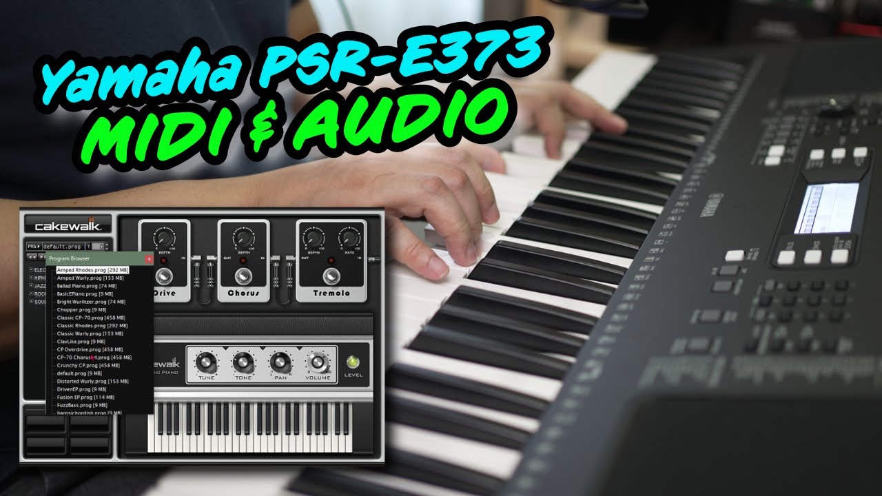 Yamaha PSR-E383 MIDI & Audio Song Record with Free DAW (Yamaha