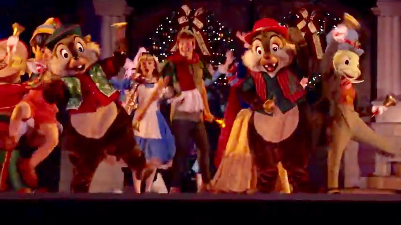 WDW】クリスマスのキャッスルショーでトーキングフェイスのチップと