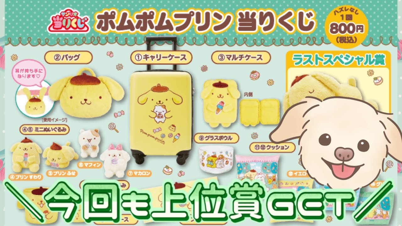 ポムポムプリン】当りくじ♡上位賞GETなるか！？サンリオくじ - YouTube