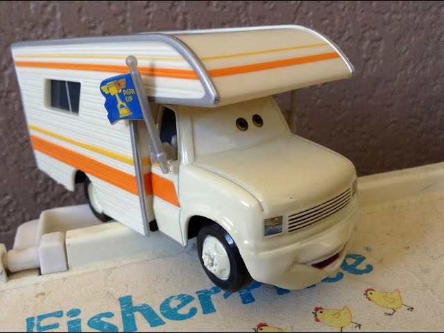 Mattel Pixar Cars Larry Camper Piston Cup Die-cast - YouTube
