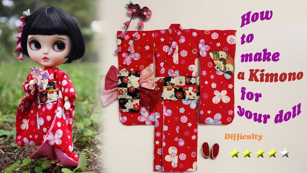 How to make a Kimono for your doll. Doll Clothes Tutorial of