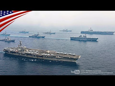 Most Powerful Naval Power: US Dual Supercarrier & Japanese Ships