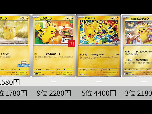 ポケカ】マック&トウホク&WCSピカチュウプロモ需要高すぎ！2025年高額