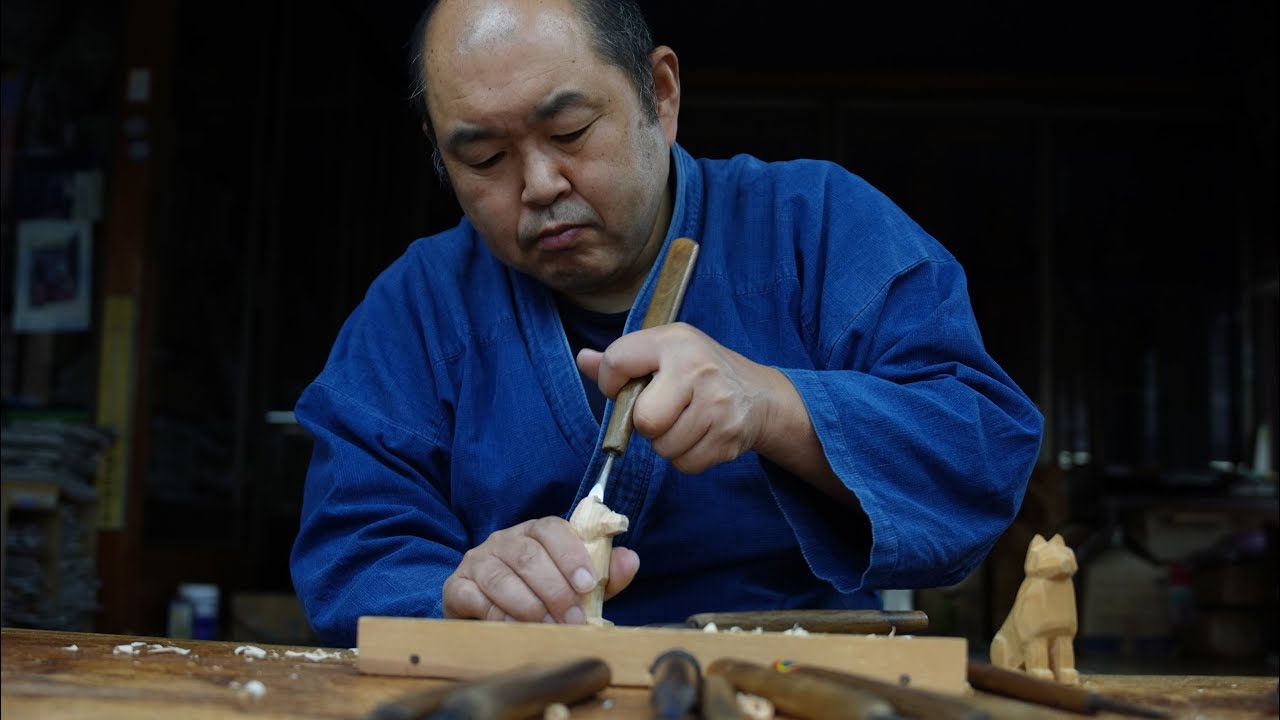 重要無形文化財「木工芸」保持者の中川清司氏 - YouTube