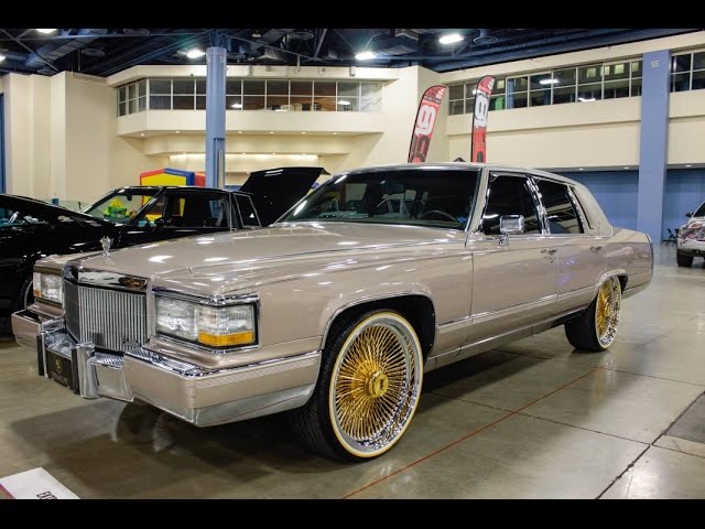 Cadillac on Gold Daytons in HD - YouTube