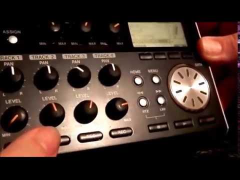 Tascam DP-004 multi track digital recorder tour - YouTube