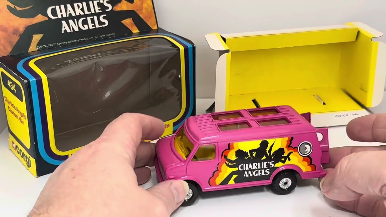 Vintage Corgi 1978 Charlies Angels Custom Chevy Van Die Cast