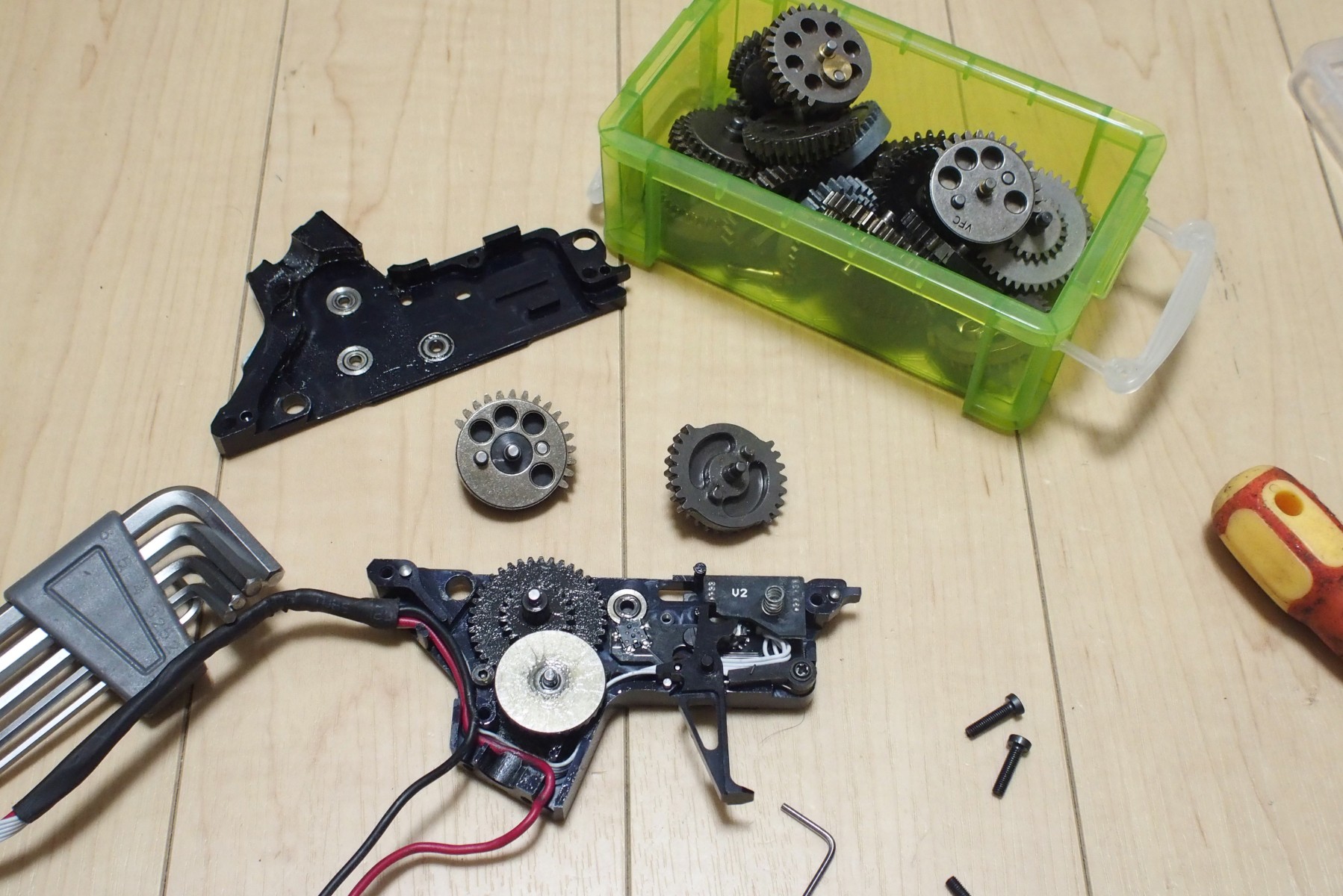 BTC Chimera MK2とDSGを組み込んだキメラM4(DSG M4)のセクターギアを