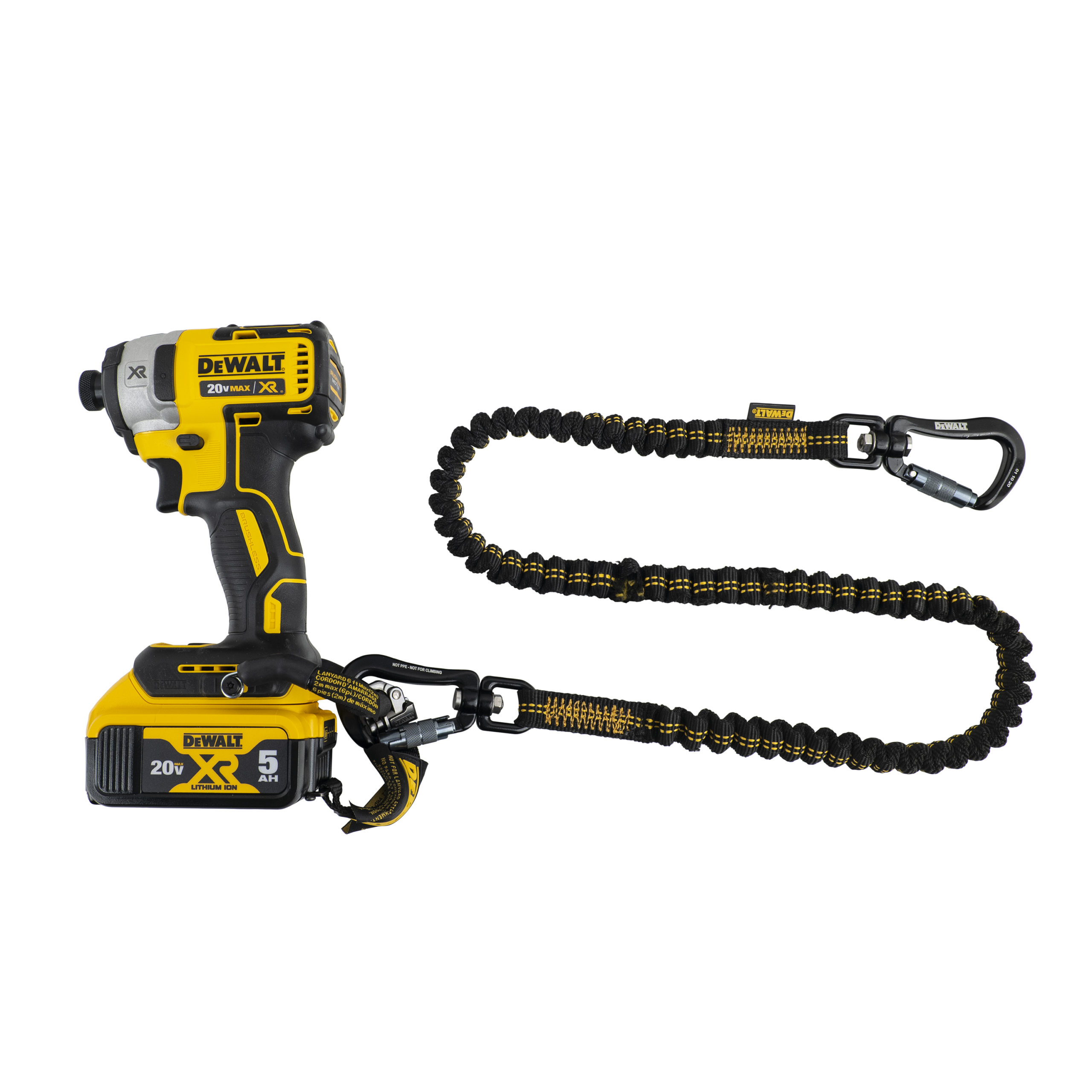 DEWALT Power Tool Lanyard with Dual Carabiner 75 in., 25 lb.