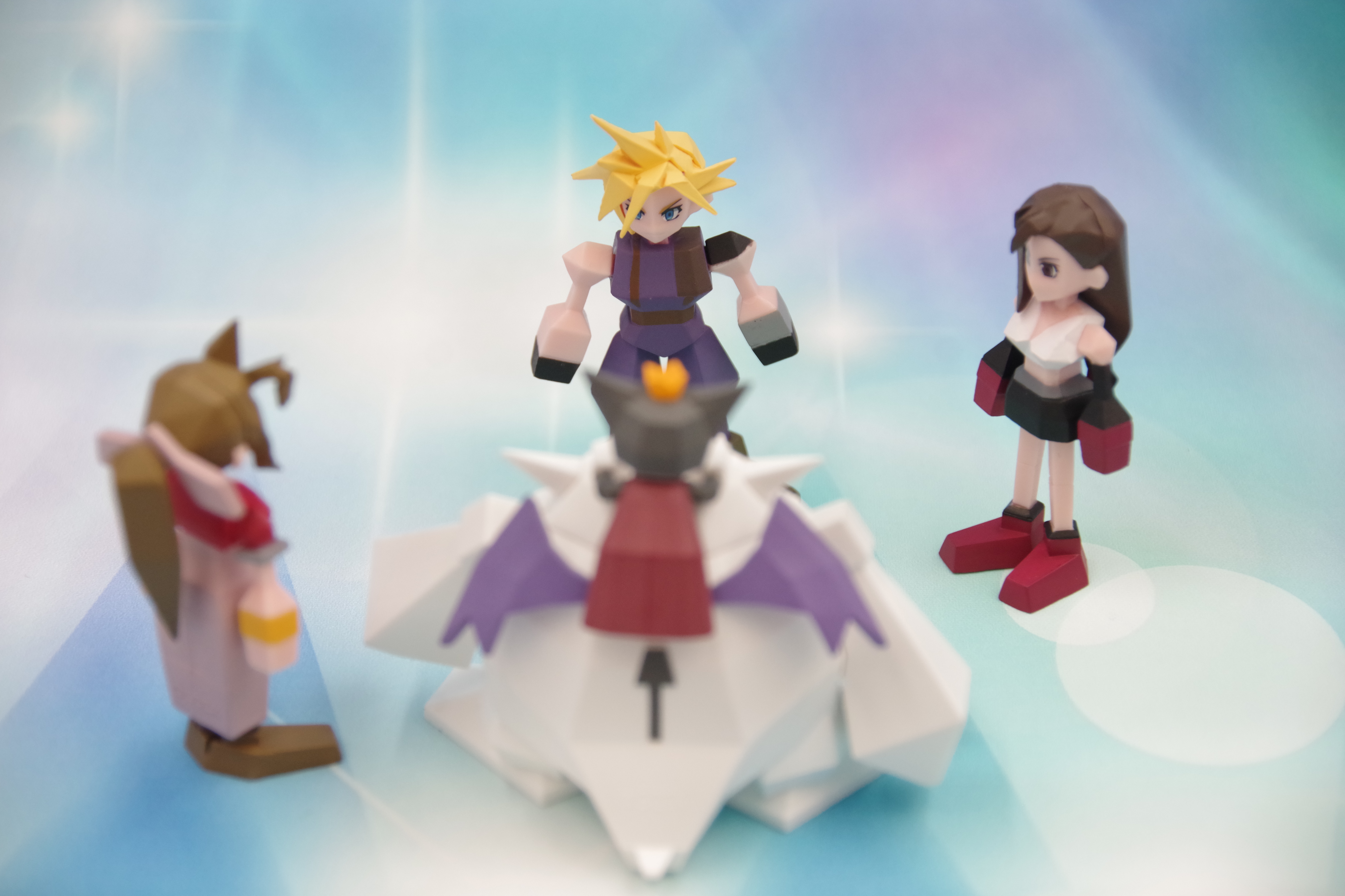 FINAL FANTASY Ⅶ REBIRTH発売記念くじ D賞 ミニフィギュア7体セット&G