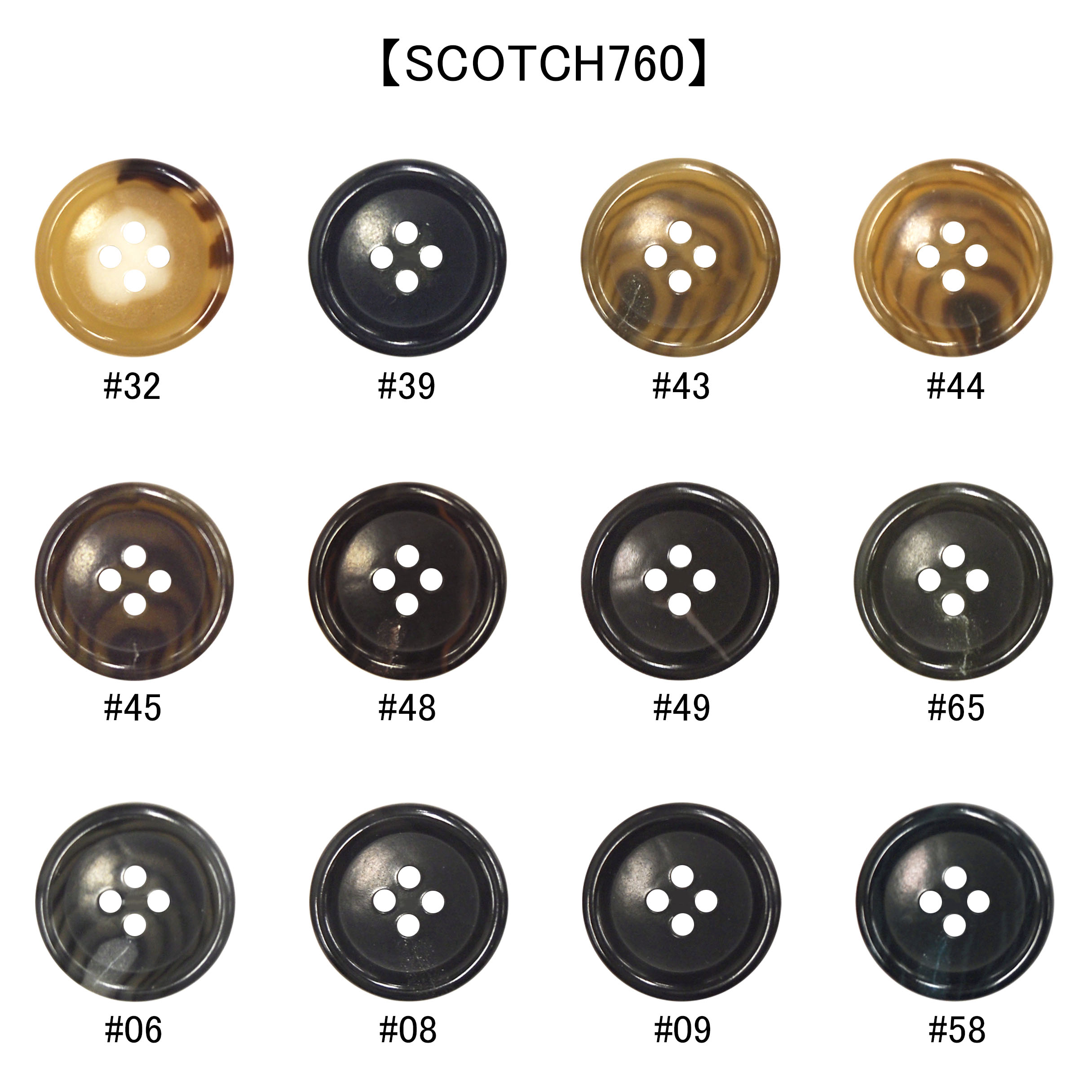 S760 『スコッチバイオ30』ボタン S760 S760[ボタン] 日東ボタン/島田