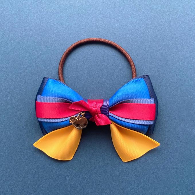 白雪姫 プリンセス チャーム付き リボンヘアゴム 大人カラー 小