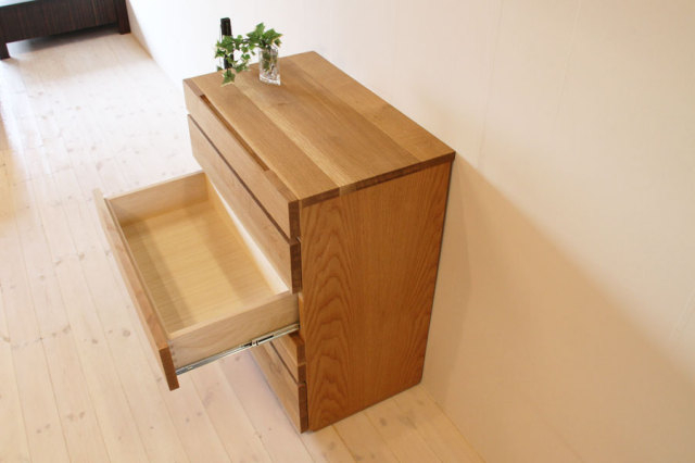 ハイチェスト 彩美／SAIBI-W900（ホワイトオーク-シンプル） md