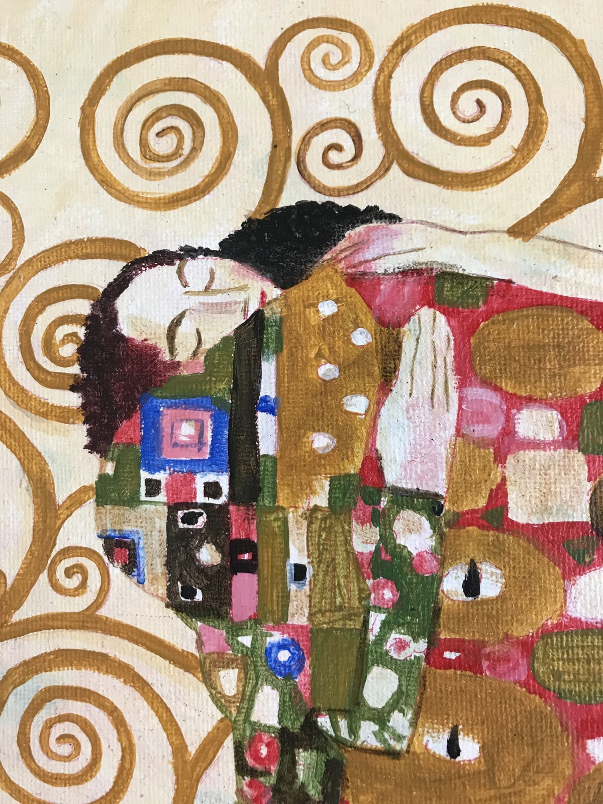 A.キャンバス 額縁付「クリムト“生命の樹