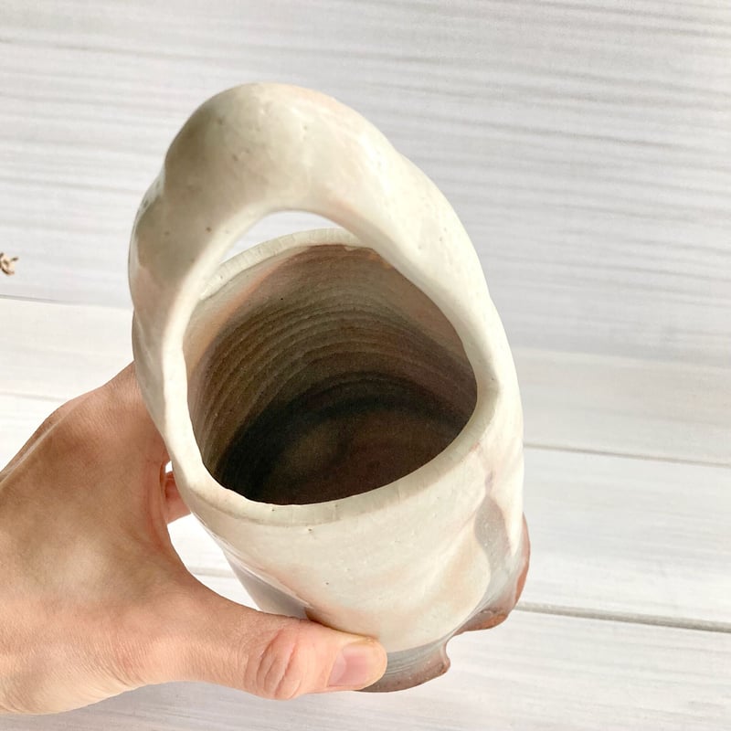 萩焼花入（手付・掛分・化粧） | 萩焼 窯元 緑栄窯 Ryokuei-オンライン