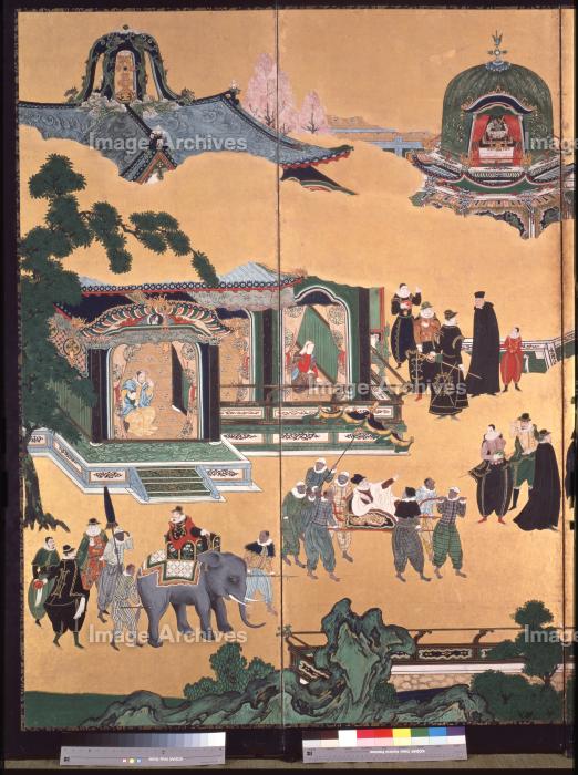 作品詳細 | 南蛮屏風（左隻） | イメージアーカイブ - DNPアート