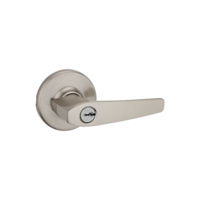 Satin Nickel Delta Lever - Keyed - with Pin & Tumbler | Kwikset