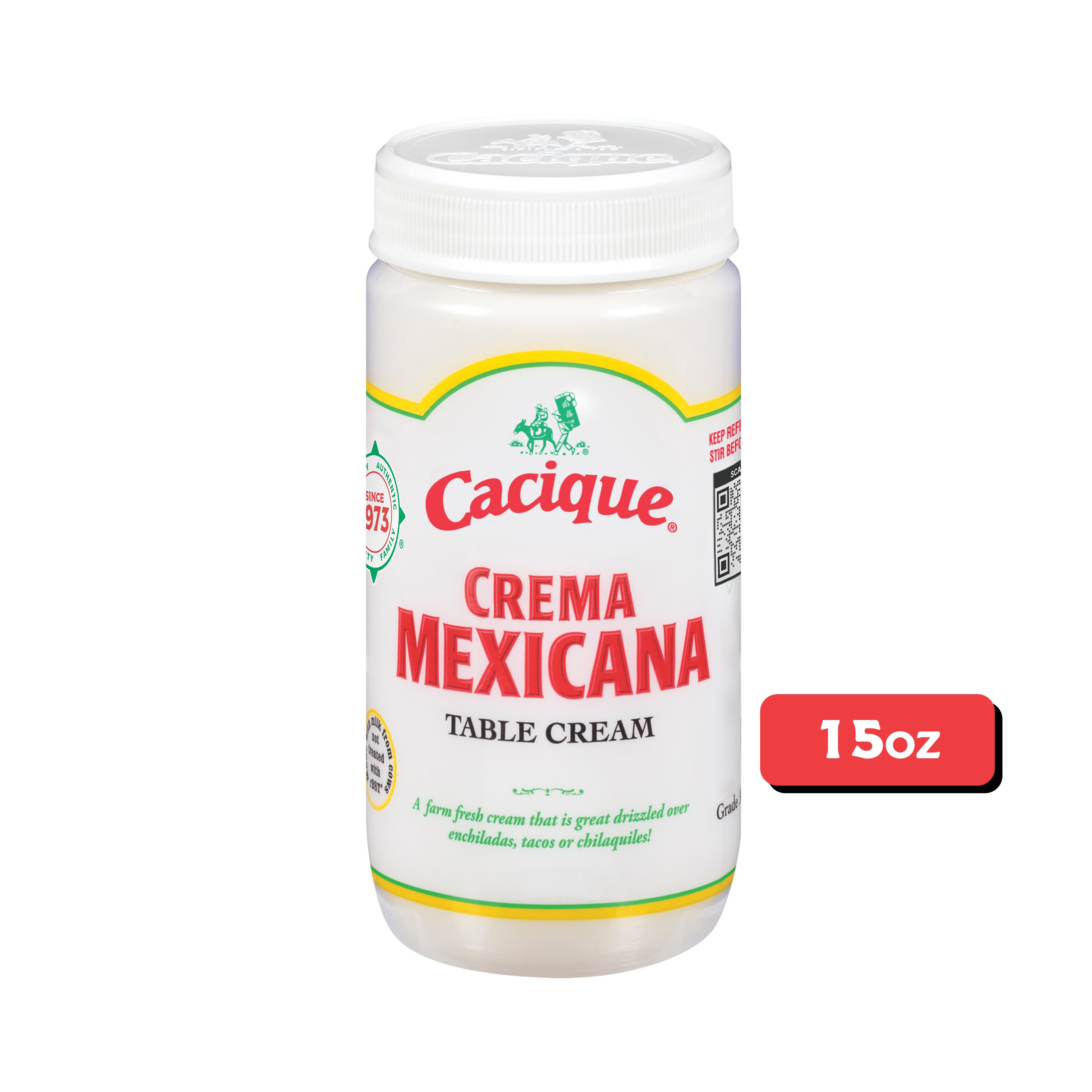 Cacique Crema Mexicana Table Cream, 15 oz | Joe V's Smart Shop