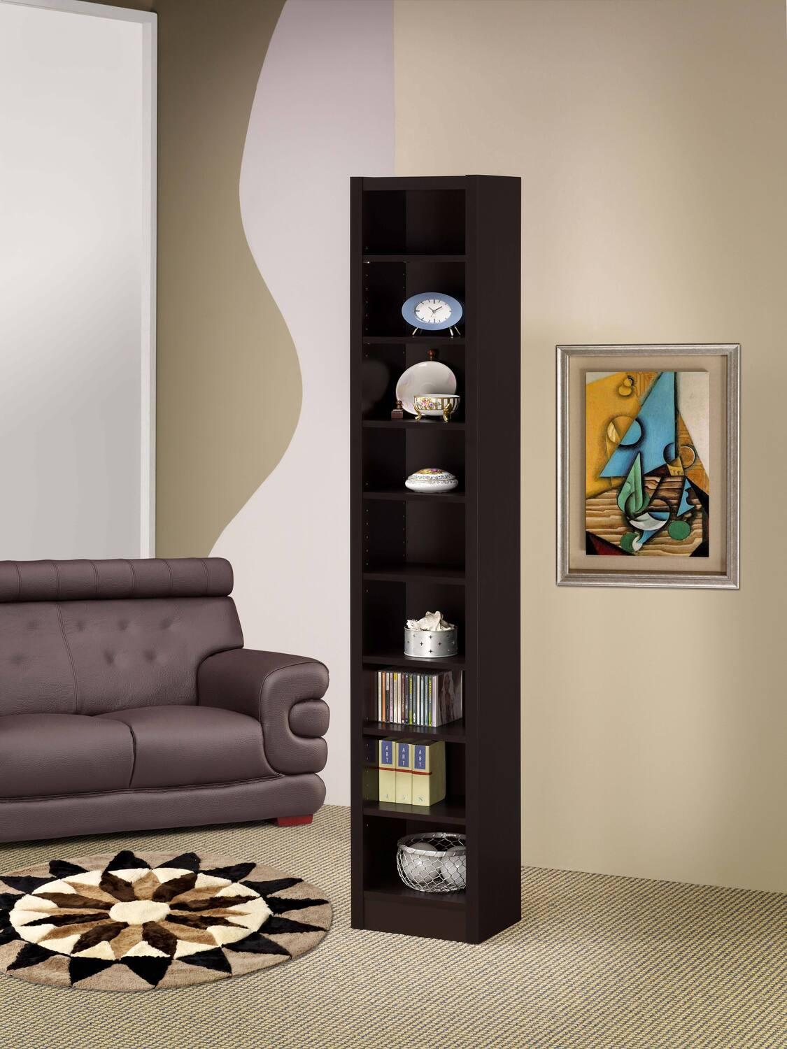 COASTER Eliam 71-inch 8-shelf Bookcase Cappuccino 800285 | Monroe