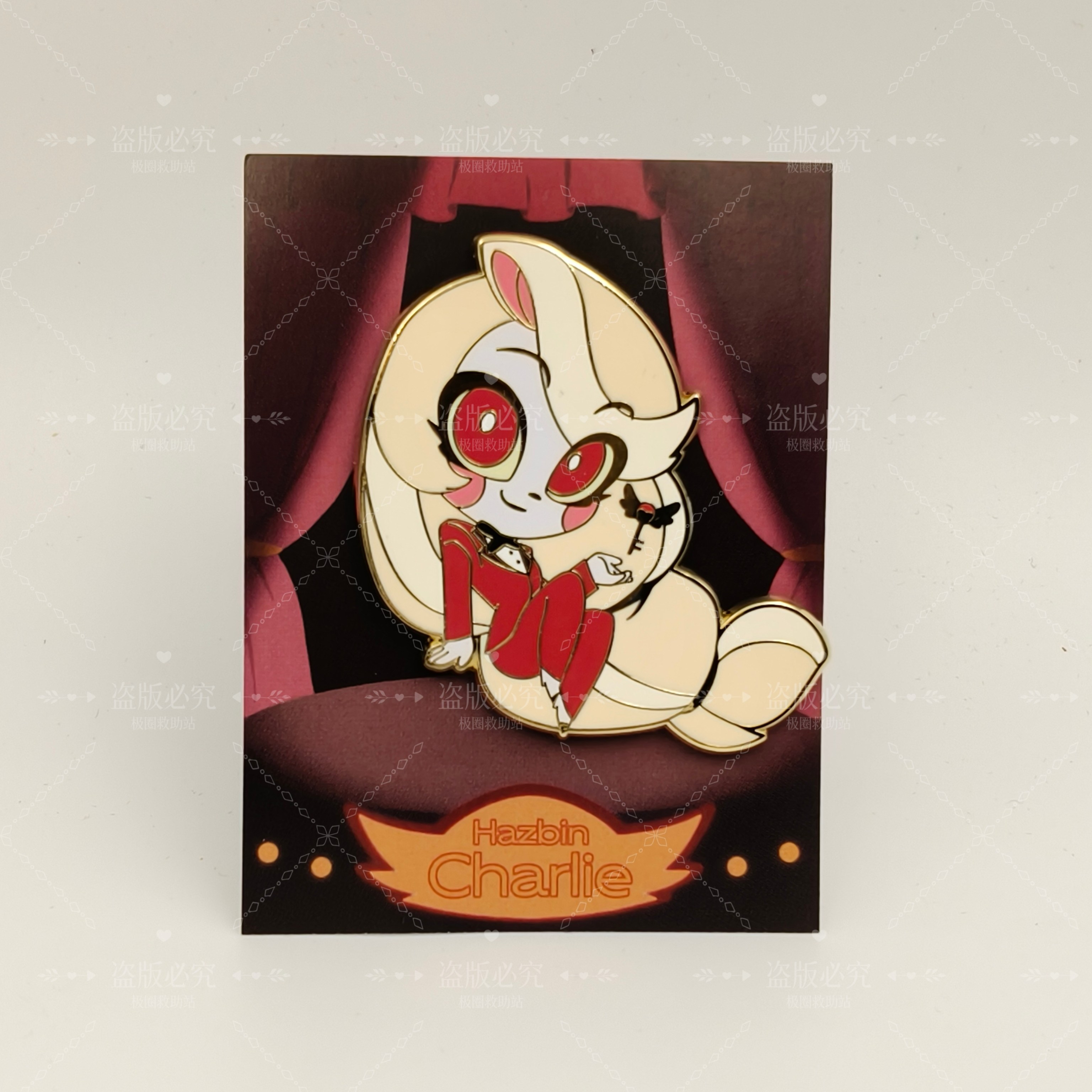 hazbin hotel Vel Vox Val Cosplay Anime Metal Pin Badge Collectible