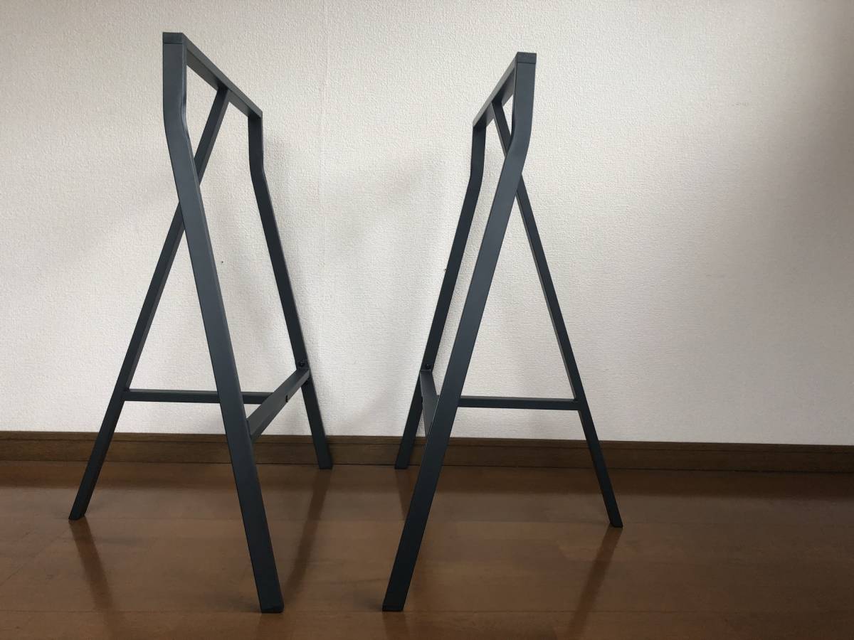 廃番】IKEA【 LERBERG レールベリ 架台 グレー】2個セット テーブル