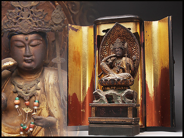 如意輪観音 掛軸 肉筆 江戸時代 仏画 菩薩 仏教美術 天明2年 如意輪