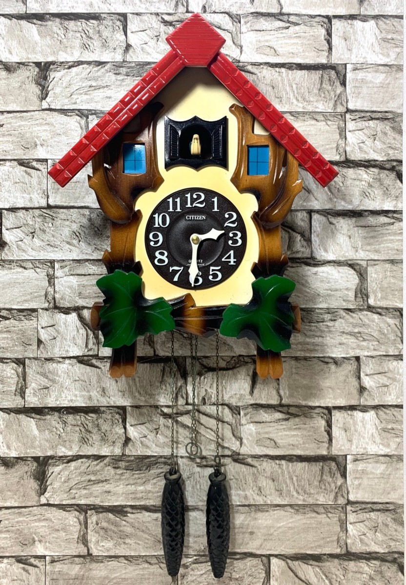 1円スタート ジャンク CITIZEN QUARTZ 鳩時計 4MJ224-B レトロ