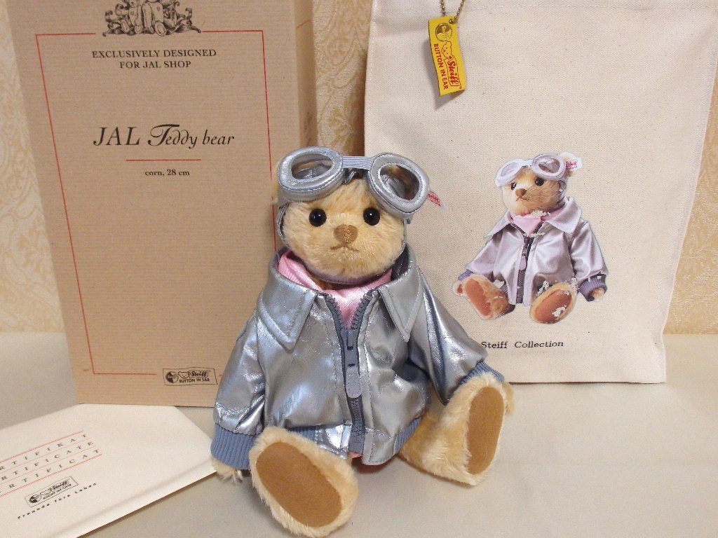 steiffシュタイフ/ 2004年 日本限定JALパイロット・テディベアの落札
