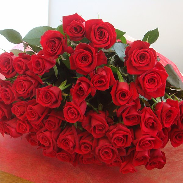 ピンク バラ 花束 50本 お祝 歓送迎会 還暦祝い 60本 結婚式 母の日