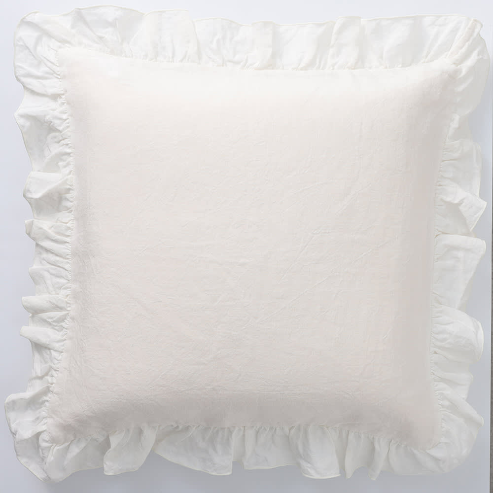 HUG Ō WäR/ハグオーワー home＆garden【リネンフリルクッションカバー