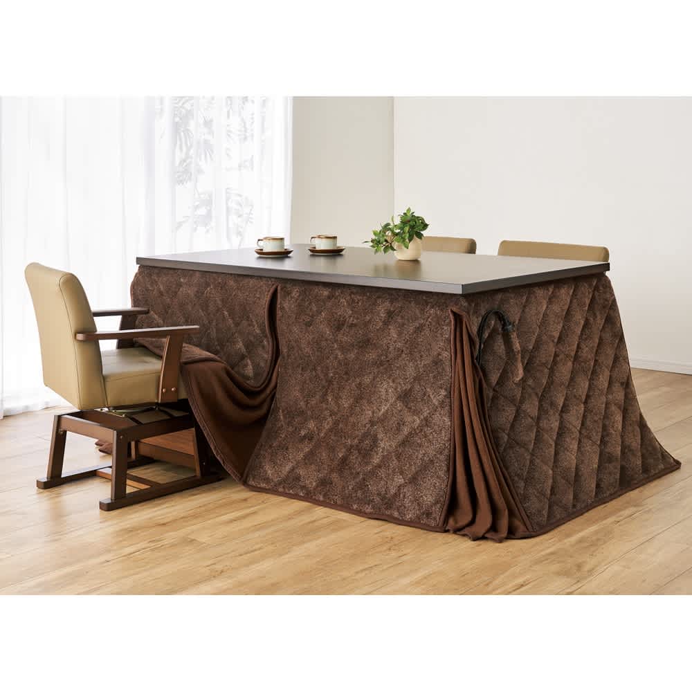 天然木ダイニングこたつテーブル 135×80cm【長方形・大】 通販 - ディノス