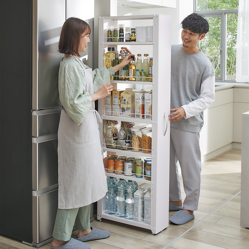 幅15奥行58高さ85.4cm］ 物置メーカーが造った頑丈隙間ワゴン ロー