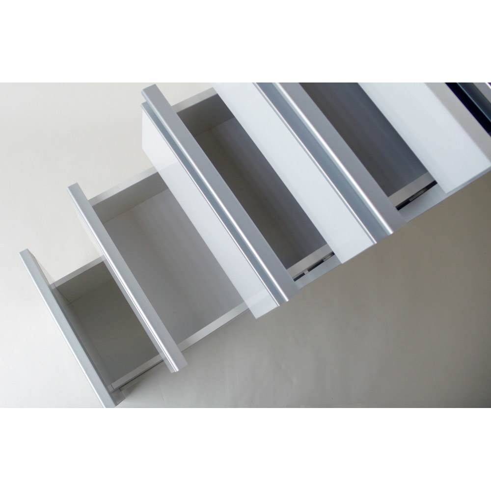幅25奥行55高さ85cm］ダブルステンレス天板隙間収納庫 日本製 光沢