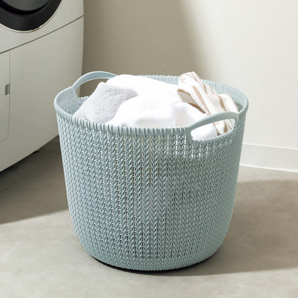 CURVER/カーバー ニット調ランドリーバスケット ラウンドタイプ 通販
