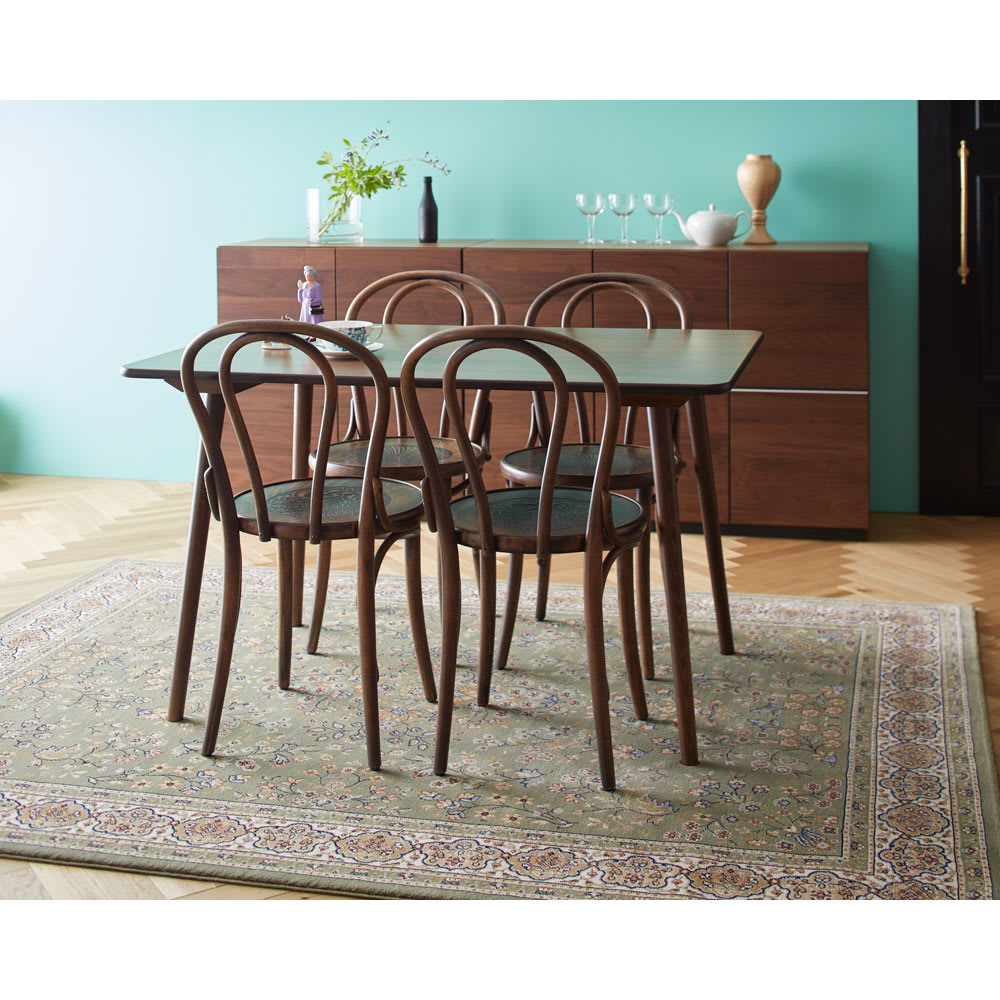 アンティーク風テーパーダイニングテーブル 正方形 幅80cm×80cm