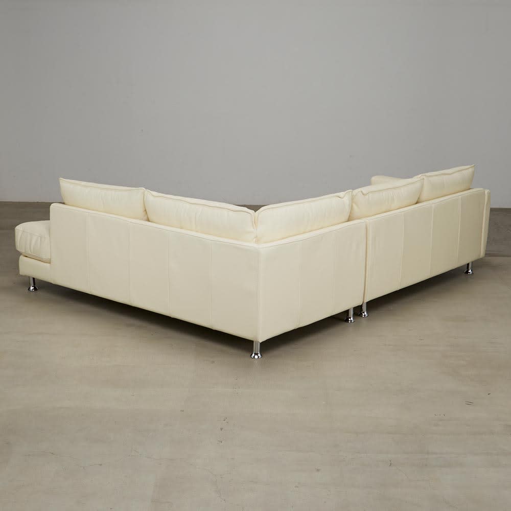 LX 総革張り（セミアニリン厚革）コーナーソファセット 座って左