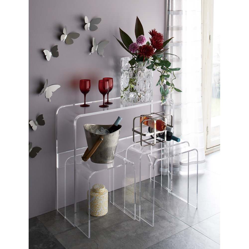 Gel/ジェル アクリルネストテーブル 3台セット 通販 - ディノス