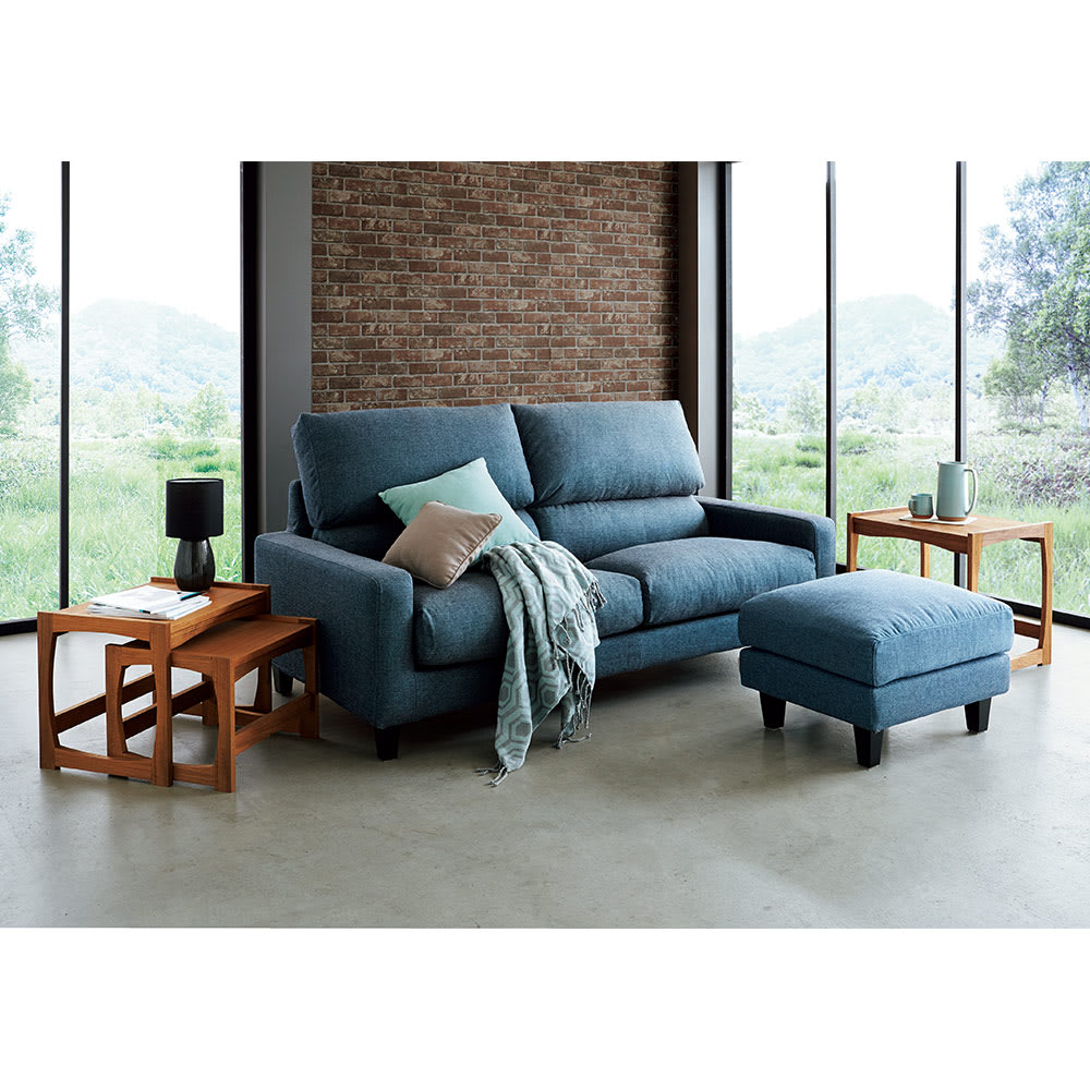 北欧ヴィンテージ風 チーク材 リビング収納 ネストテーブル 3点セット