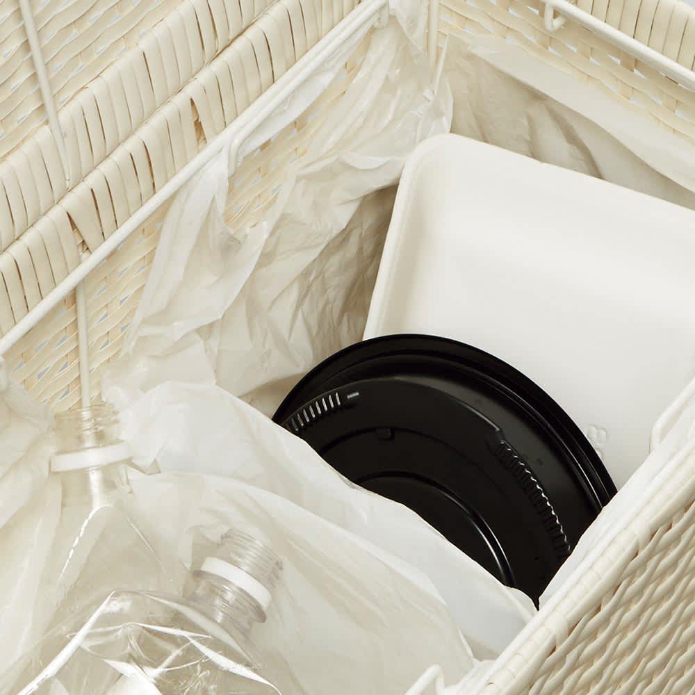 ラタン調ふた付きダストボックス 大 通販 - ディノス