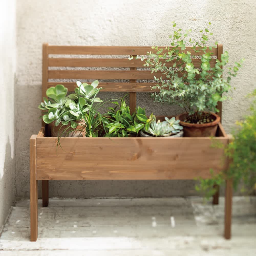 ベンチ型木製フラワースタンド 通販 - ディノス