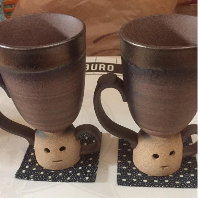 備前 金彩 ペアカップ