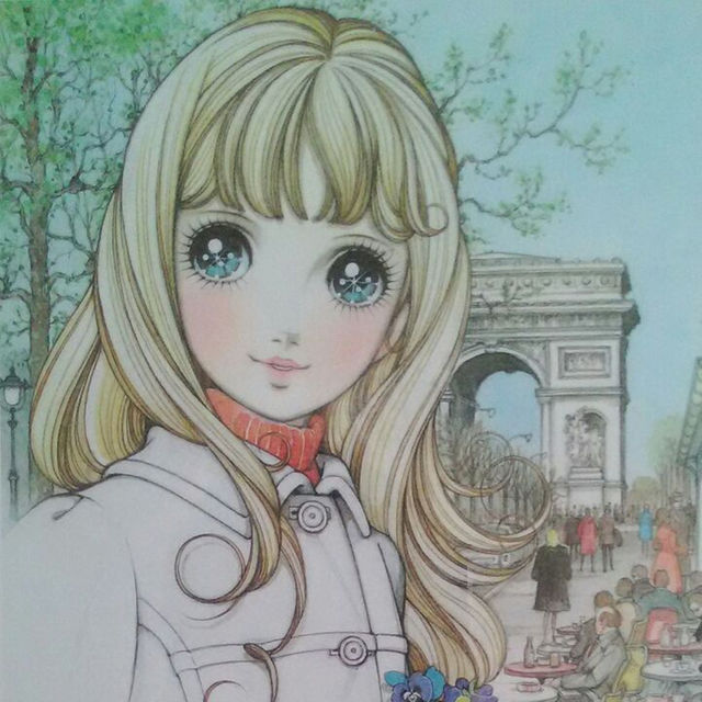 高橋真琴 パリの少女 公式複製原画 直筆サイン入り 高橋真琴 パリの