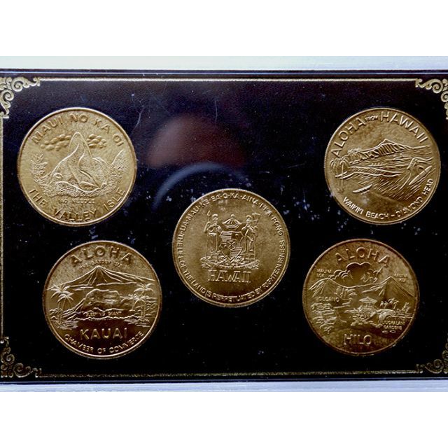 ハワイ、アロハ記念1ドル5貨幣セット＊密封特価の通販 by
