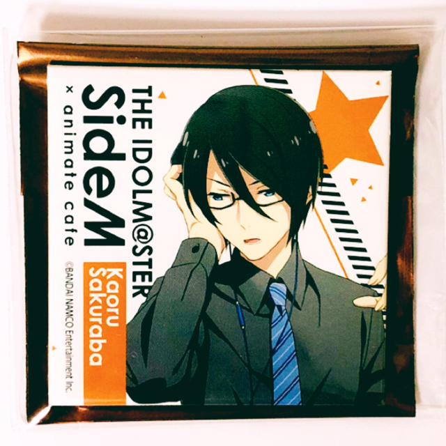 新品☆アイドルマスター SideM【桜庭薫】アニカフェ☆スクエア缶バッジ