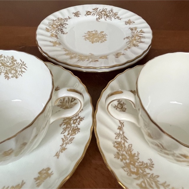 MINTON - 【レア美品】ミントン☆ゴールドフラワー☆トリオ ペアの通販