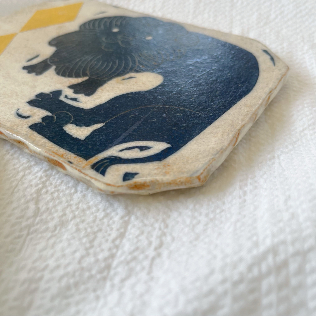 鹿児島睦 さん 陶板 プレート ライオン ハンドワーク 一点モノ｜鹿児島